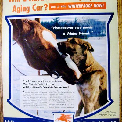 Vintage Ad: 1944 Mobil Gas & Mobil Oil