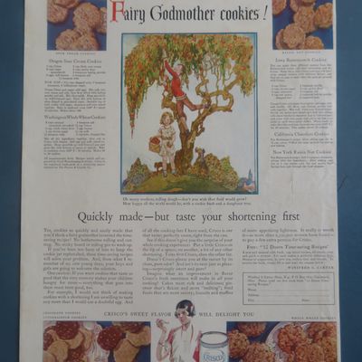 1928 Crisco Shortening with Fairy Godmother Cookies