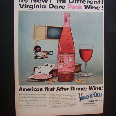 1956  Virginia  Dare  Pink  Wine
