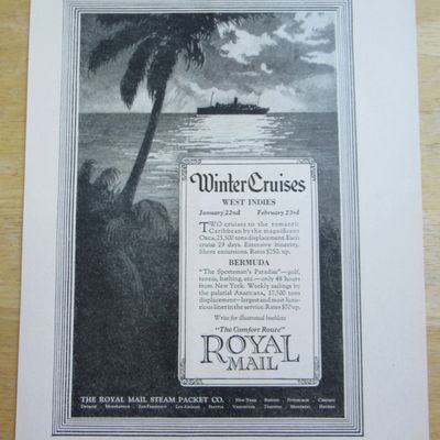 1924 Royal Mail Steam Packet with Winter Cruises