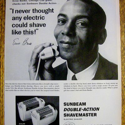 1965 Sunbeam Shavemaster with Baseball's Ernie Banks