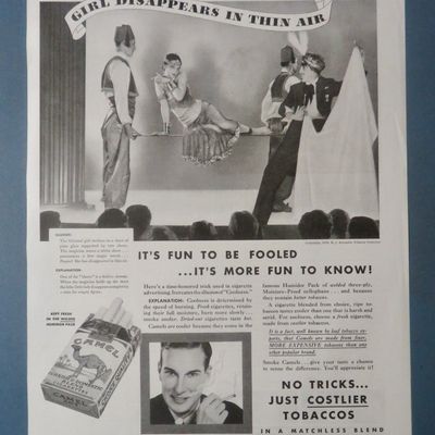1933 Camel Cigarettes with Magician & Girl Disappears