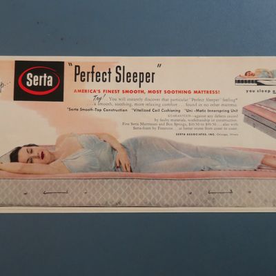 1951 Serta Perfect Sleeper with Woman Laying Down