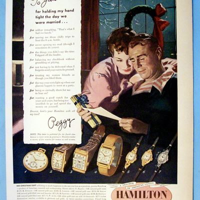 1949 Hamilton Watch with Woman Giving Man A Present