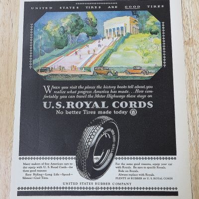 1928 U.S. Royal Cords With Lincoln Memorial