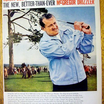 1959 McGregor Drizzler Coat with Golfer Tommy Bolt