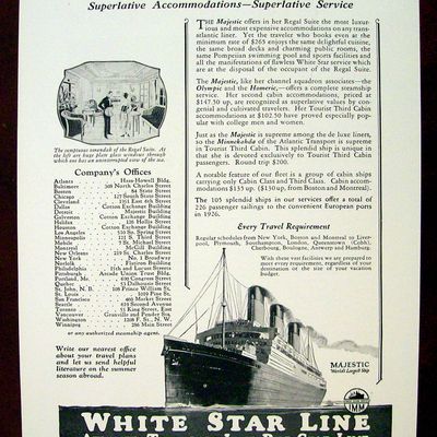 Vintage Ad: 1926 White Star Line