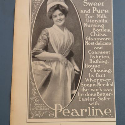 1902 Pearline Soap with Lovely Woman