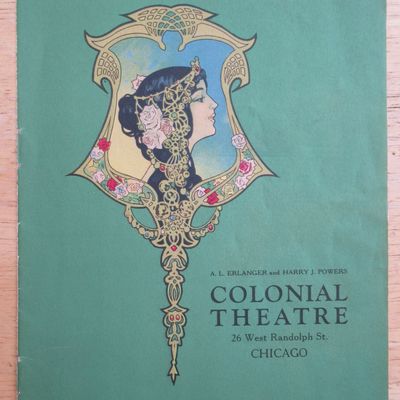 1921 Colonial Theatre with Lovely Woman