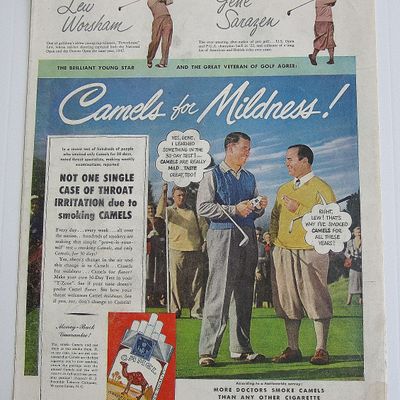 1949 Camel Cigarettes With Lew Worsham & Gene Sarazen