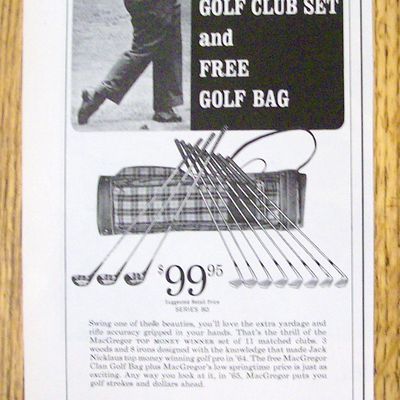 1965 MacGregor Clothing with Golf's Jack Nicklaus