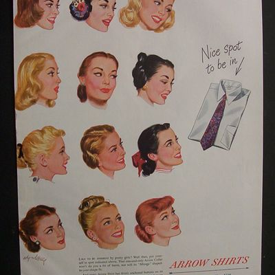 1948 Dual Ad: Arrow  Shirts & Lord  Calvert