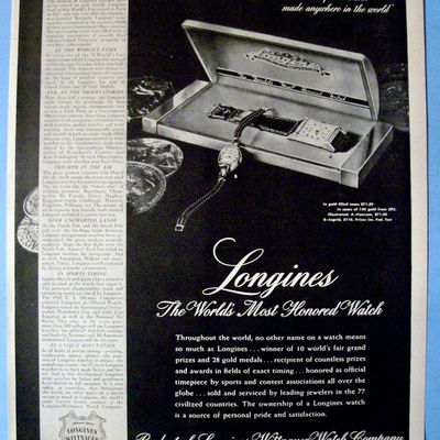 Vintage Ad: 1948 Longines Watch