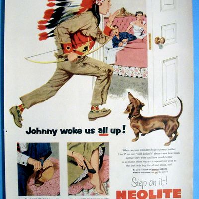 1952 Neolite Soles with Boy Dressed Like Indian