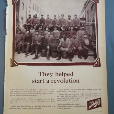 1965 Schlitz Beer with They Helped Start A Revolution