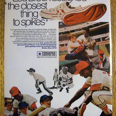 1970 Converse L T Shoes with Baseball's Lou Brock