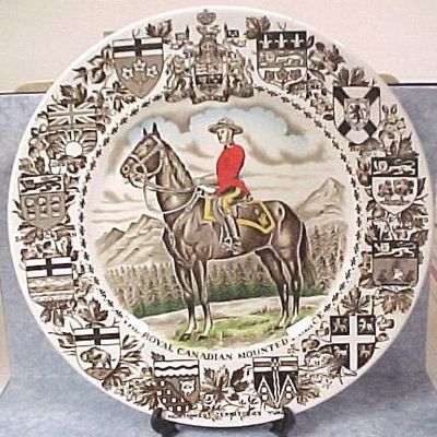 Ironstone Canadian Mountie Souvenir Plate