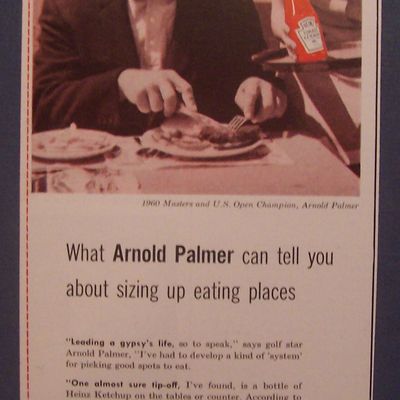 Vintage Ad: 1961 Heinz Tomato Ketchup w/ Arnold Palmer