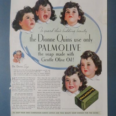 1936 Palmolive Soap with the Dionne Quintuplets