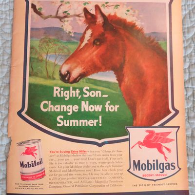 1943 Mobil Gas/Mobil Oil with Little Pony
