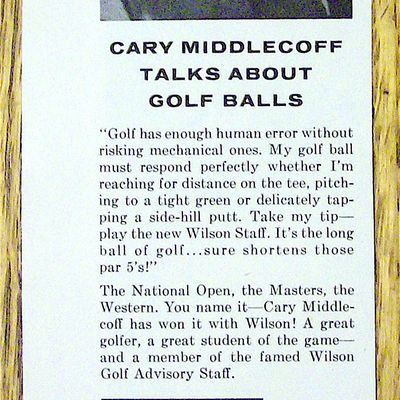 1958 Wilson Golf Balls With Cary Middlecoff