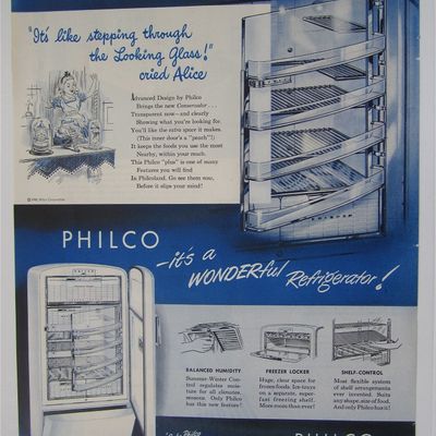 1948 Philco Refrigerator w/ Alice in Wonderland