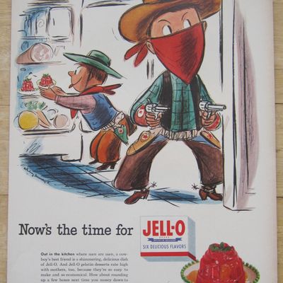 1952 Jell-O with Boys Dressed as Cowboys