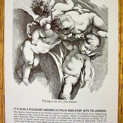 1963 Alitalia Airlines with 3 Flying Cherubs