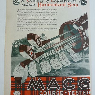 1929 Mac Gregor With Golf Clubs