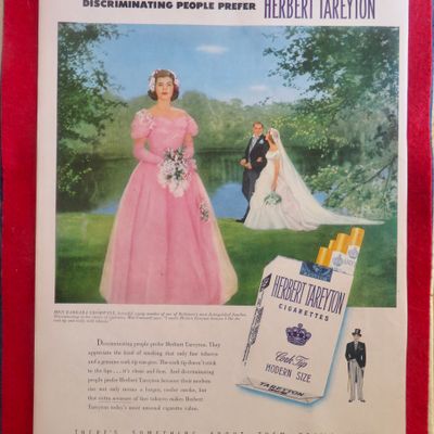 1951 Tareyton Cigarettes with a Bridesmaid