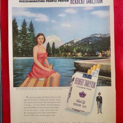 1951 Herbert Tareyton Cigarettes with Woman Sitting