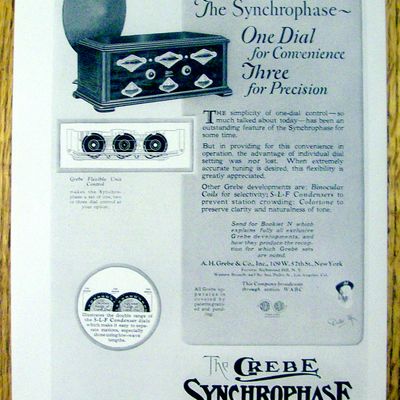 1927 Crebe Synchrophase with One Dial