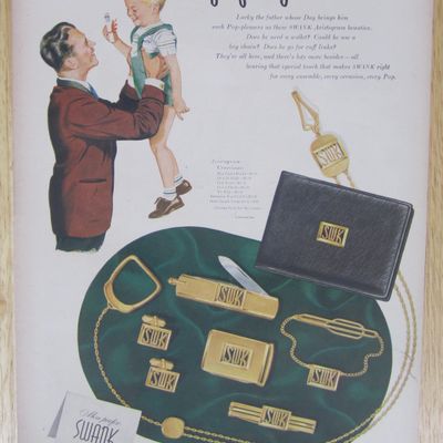 1947 Swank Men's Jewelry w/ Swank Aristogram Creations