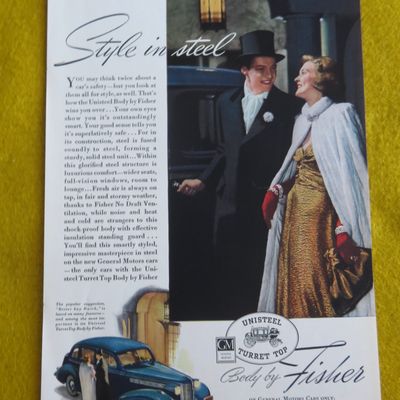 1938 Body By Fisher with Man & Woman Dressed Up