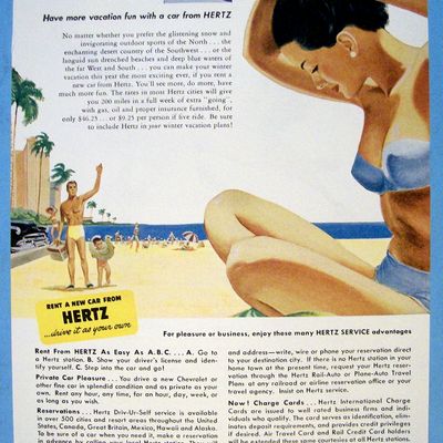 Vintage Ad: 1952 Hertz Drive Your Self System