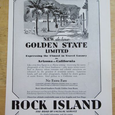 1929 Rock Island with New Deluxe Golden State Limited