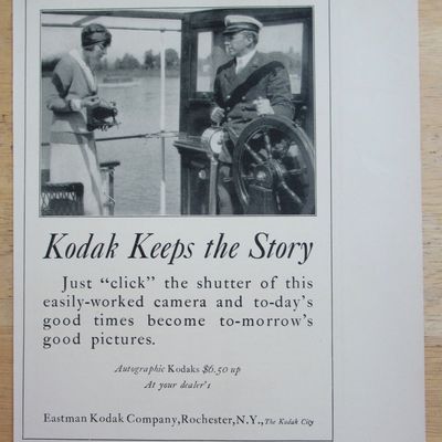 1924 Eastman Kodak Company with Couple on Boat