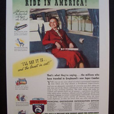 Vintage Ad: 1937 The  Greyhound  Lines