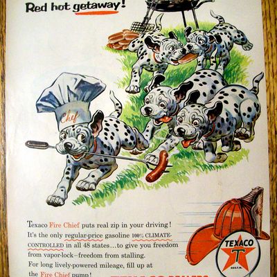 Vintage Ad: 1956 Texaco Gasoline with the Dalmatians