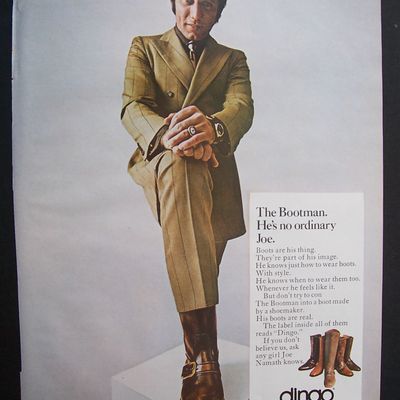 1970 Dingo Boots with Football's Great Joe Namath