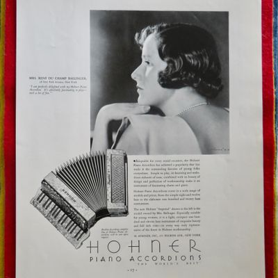 1934 Hohner Piano Accordions with Rene Ballinger