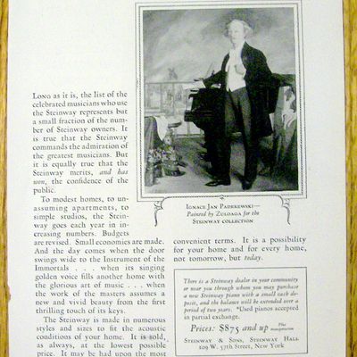 1926 Steinway Piano with Ignace Paderewski