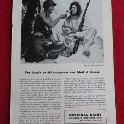 1943 National Dairy Product w/ Soldier Feeding Soldier