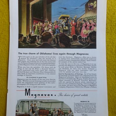 1945 Magnavox Radio Phonograph with Oklahoma