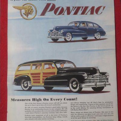 1948 Pontiac Automobile with Car & Wagon