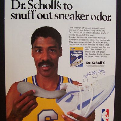 Vintage Ad: 1989 Dr. Scholl's Sneaker Snuffers w/Dr. J
