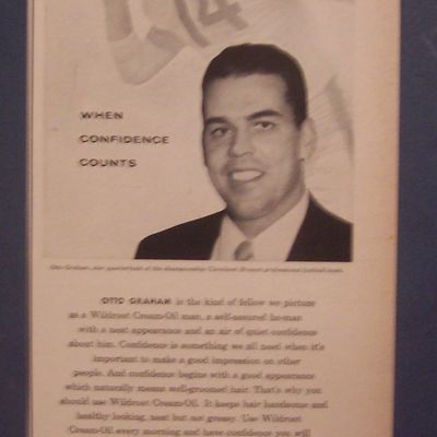 Vintage Ad: 1956 Wildroot Cream-Oil with Otto Graham