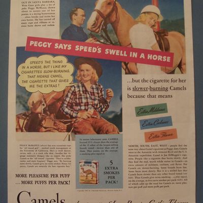Vintage Ad: 1940 Camel Cigarettes w/ Peggy McManus