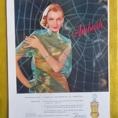 1955 Dana Ambush Perfume with Lovely Woman Smiling