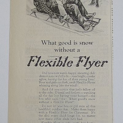 1926 American Flyer With Group Of Boys On Sled